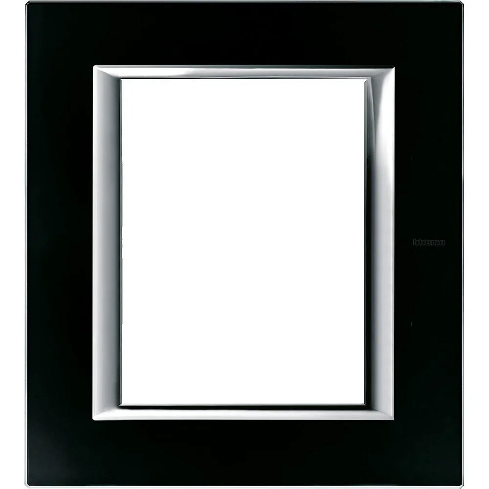 Placca BTicino Axolute 3+3P Vetro Nero Notte HA4826VNN - Design Elegante e Funzionale