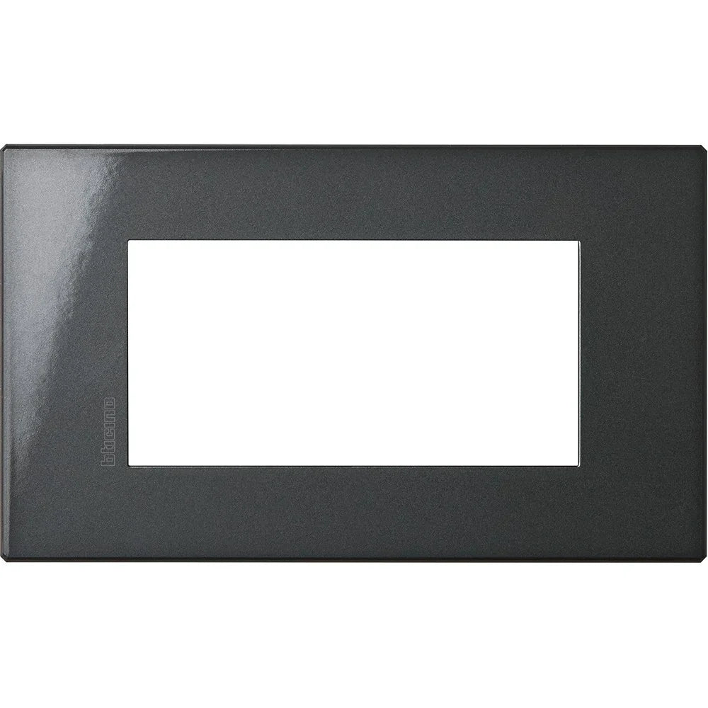 Placca Antracite BTicino Axolute Air 4 Moduli - HW4804HS, Design Elegante e Resistente in Metallo
