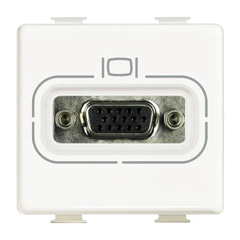 Presa Connettore Bticino Matix HD15 VGA Bianco AM4282 - 2 Moduli, Design Elegante e Funzionalità Superiori