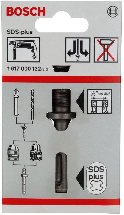 Bosch SDS plus porta mandrino 1/2" con cod. 1617000132, include accessori per trapano, compatibile con sistemi SDS-plus.