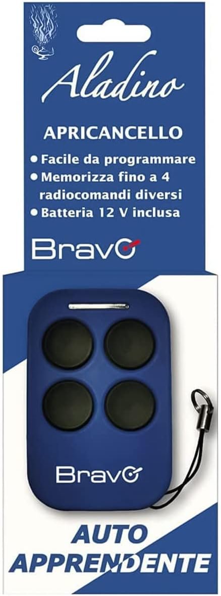 Bravo Aladino Telecomando Universale Radiocomando 433Mhz - Per Codice Fisso