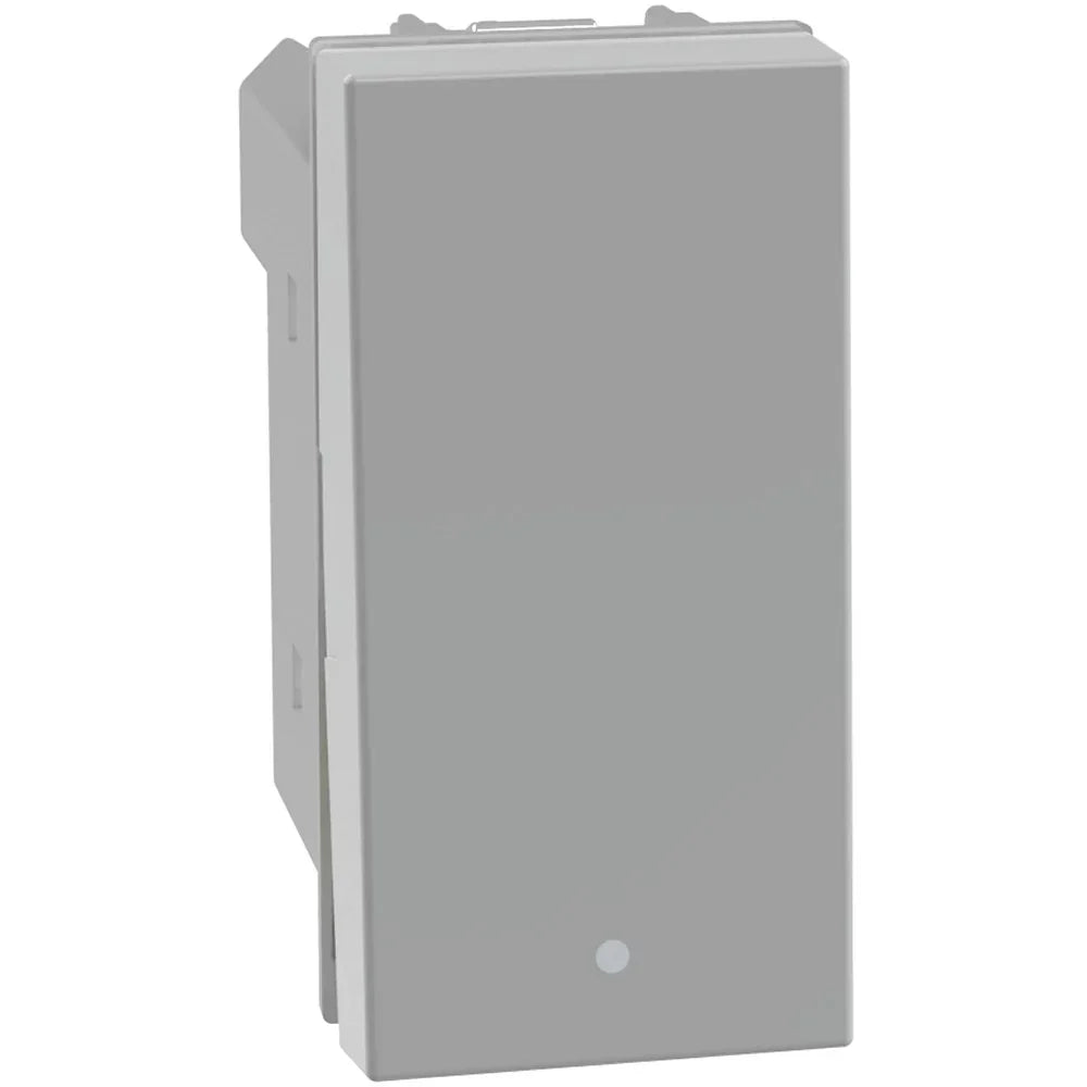 Pulsante Assiale BTicino MatixGO 1P NO 10A 250Vac Grigio JG4055 - Design Moderno e Affidabile