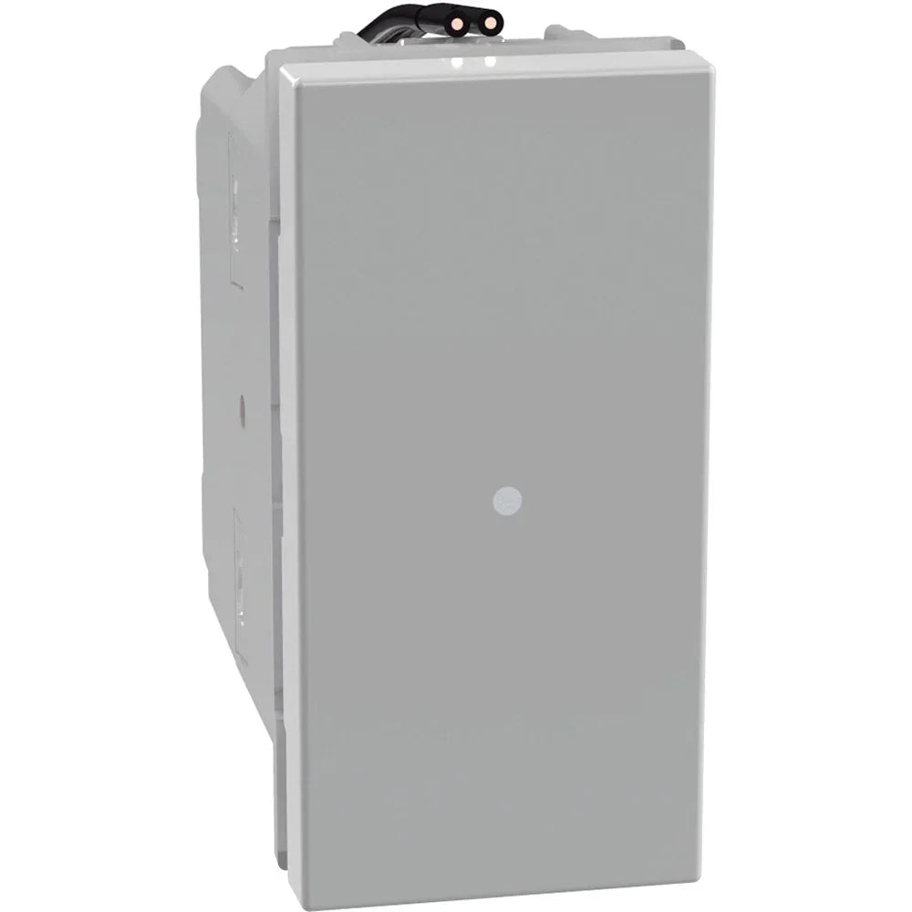 Invertitore Assiale Bticino MatixGO JG4054LB 1P 10AX 250Vac Grigio con Led Blu Illuminato
