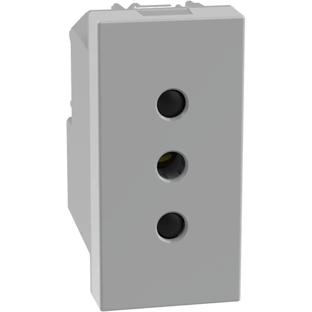 Presa Di Corrente 10A BTicino MatixGO 2P+T P11 Grigia - Codice SKU: JG4113, Sicura e Affidabile