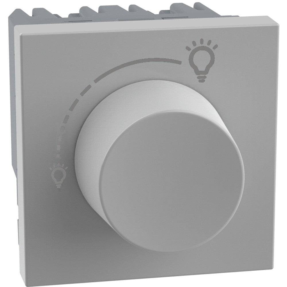 BTicino MatixGO universal dimmer switch, gray, 2-module, adjustable light control for LED and more.