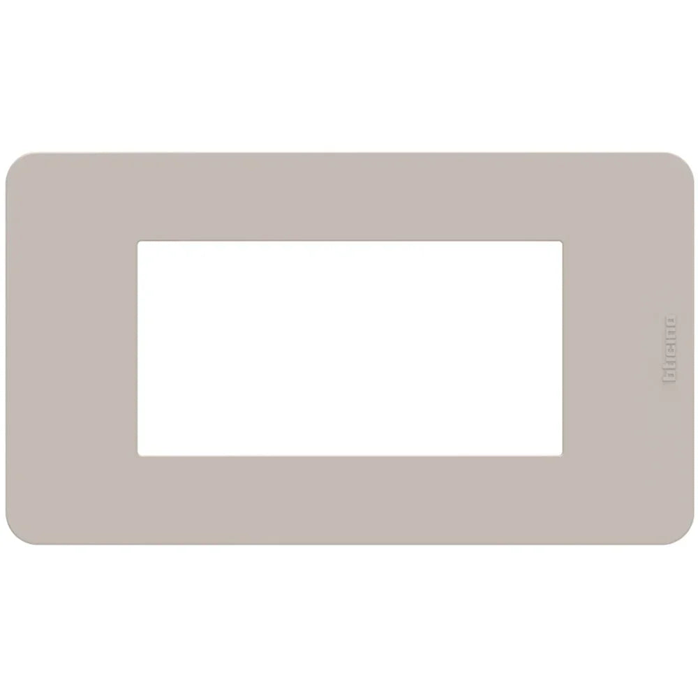 Placca Bticino MatixGO 4 Moduli Sand JA4804TS - Tecnopolimero Elegante, Design Contemporaneo e Facile Installazione