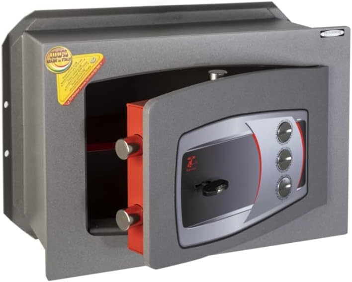 Cassaforte a muro Technomax Technofort Diplo con serratura di alta sicurezza e chiave a doppia mappa.
