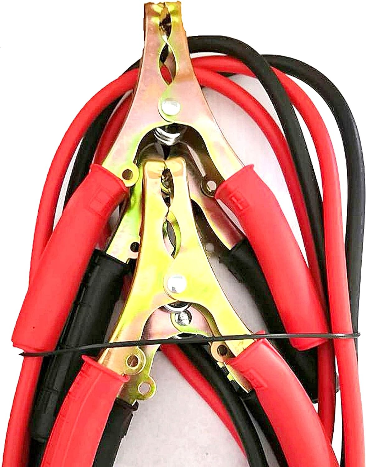 Cavi Batteria Isolati 120 A Lunghezza 2,5 M con morsetti codificati a colori per auto di medie dimensioni.