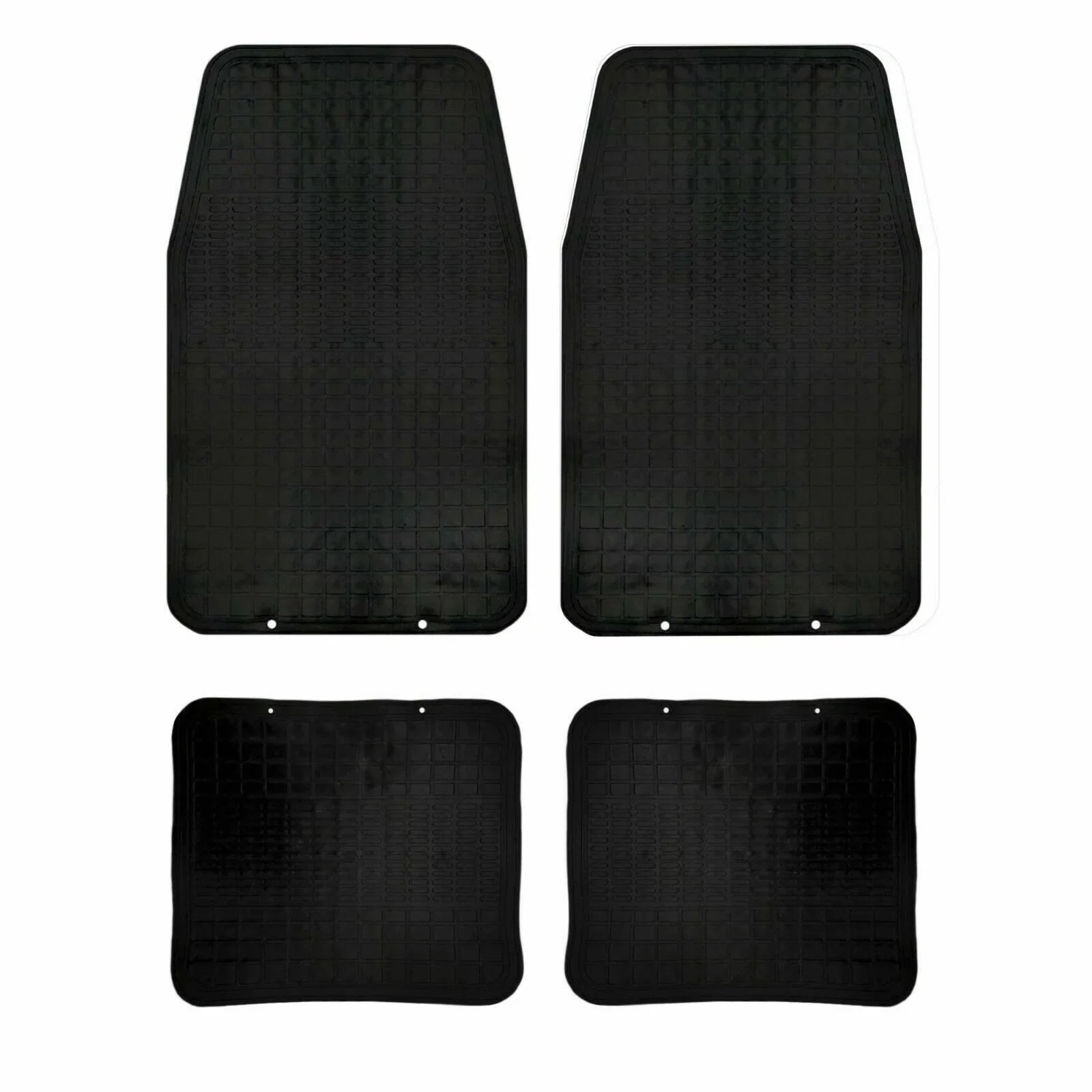 SET 4 Tappetini Universali Antiscivolo in Gomma - Ritagliabili, Nero - Driwei DRW-TAPP4