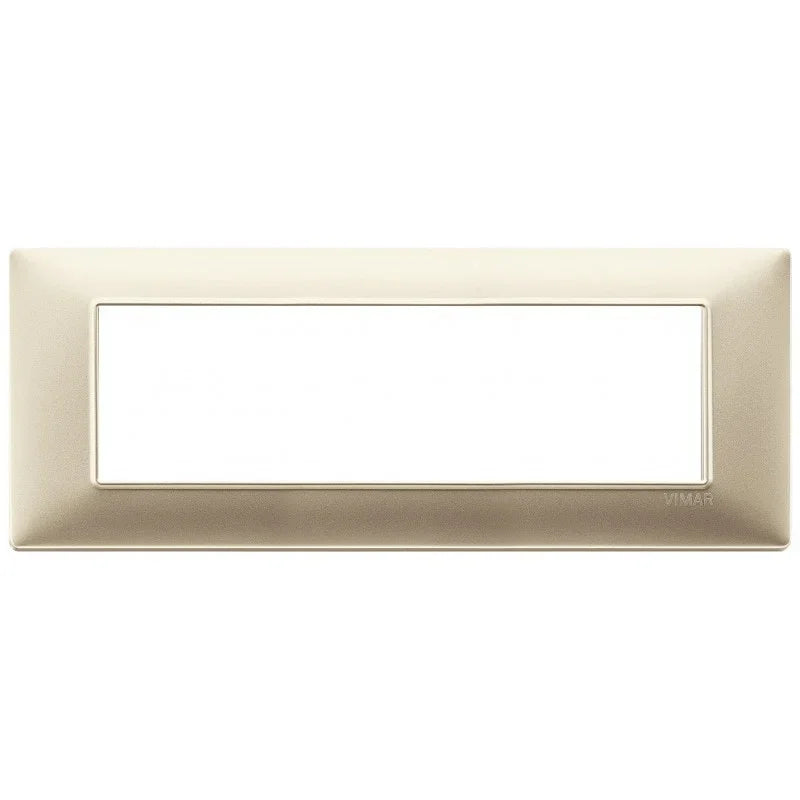 Vimar Placca 7 Moduli Champagne Opaco 14657.22 - Design Elegante, Facile Montaggio, Resistente