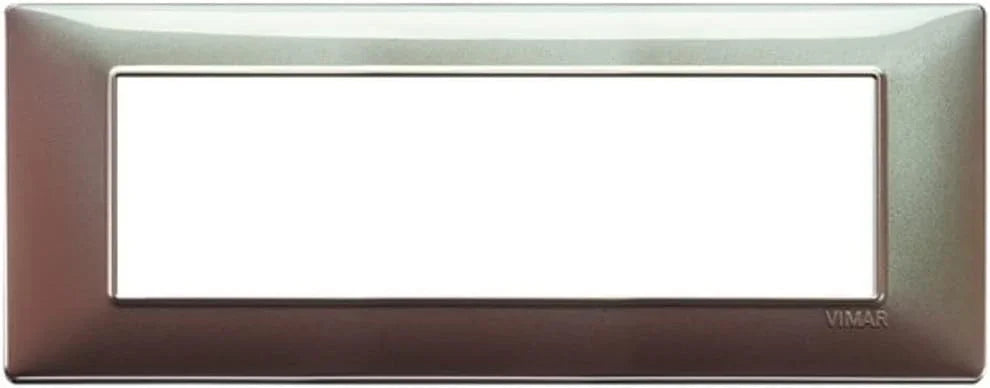 Placca Vimar Plana 7 Moduli Colore Marrone Micalizzato 14657.22 - Design Elegante e Materiale Resistente