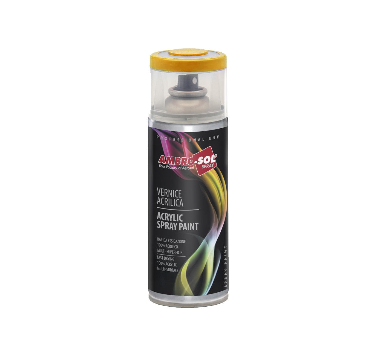 Ambro-Sol Acrilica Spray Paint in Giallo Cromo - 400ml can for multi-surface application.