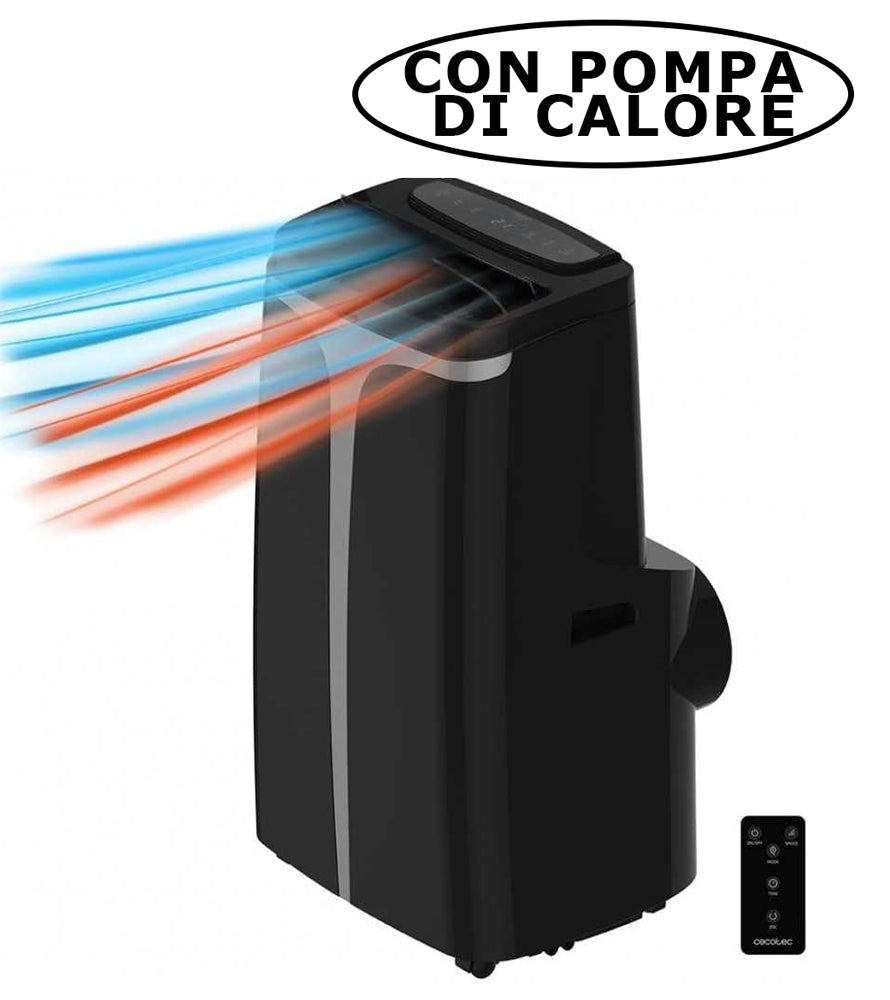 CECOTEC ForceClima 12250 portatile con pompa di calore, raffreddamento e riscaldamento, telecomando incluso.