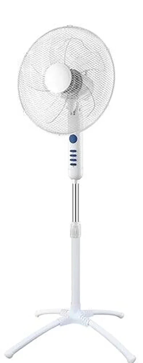 Pyramidea VP45C ventilatore a piantana bianco con 3 velocità e pale da 40 cm, design elegante e compatto.