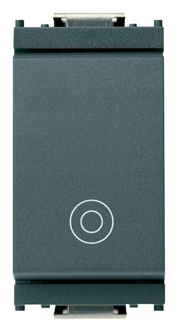 VIMAR Pulsante 1P NO 10A generico in grigio, 250V~ wall switch, sleek design for modern electrical installations.