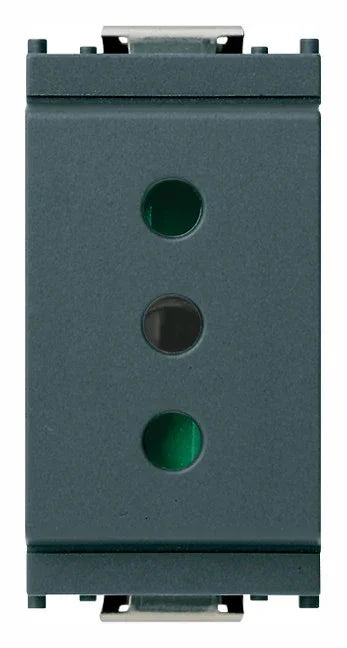VIMAR Presa 2P+T 10A P11 Grigio - 16201, Sicura e Affidabile per Domestico e Professionale