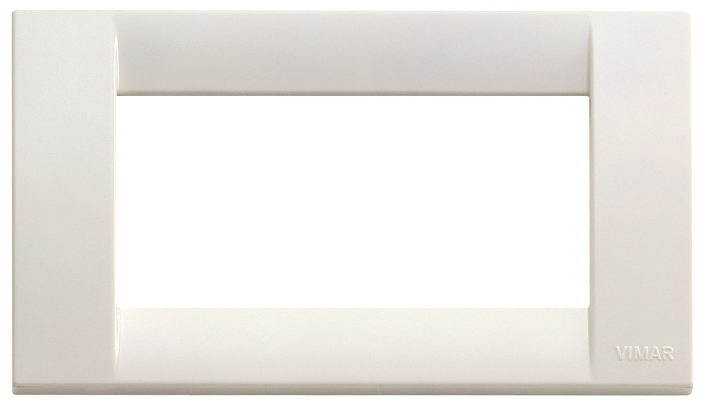 VIMAR Placca Classica 4M bianco Idea, tecnopolimero, elegante design per impianti elettrici.