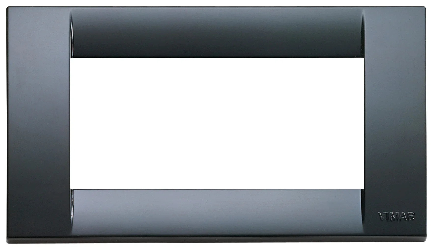 VIMAR Placca Classica 4M Grigio Grafite - 16744.15, Tecnopolimero Resistente e Design Elegante
