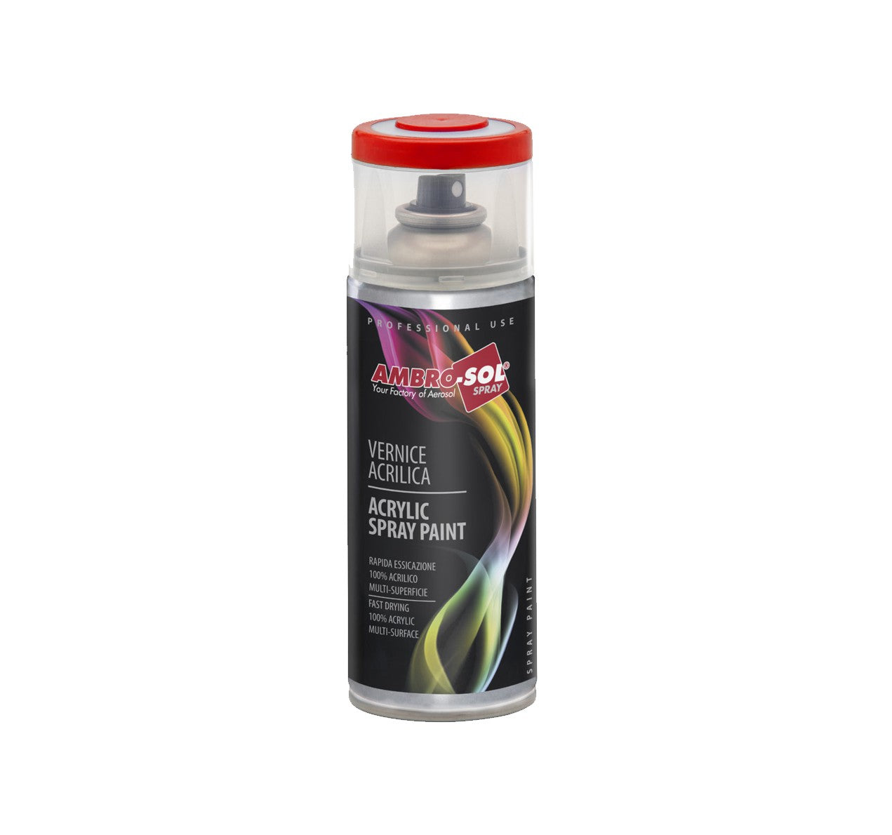 Ambro-Sol Vernice Acrilica Spray Paint Rosso Traffico 400ml for quick drying multi-surface use.