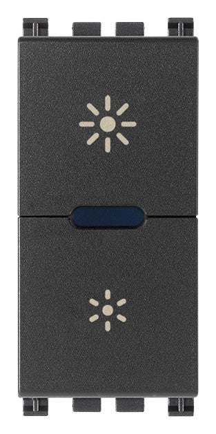 VIMER Dimmer MASTER 230V in grey with ON/OFF buttons for adjustable lighting control.