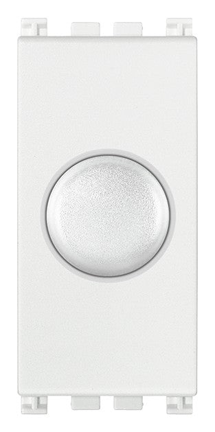 VIMAR white dimmer switch with a rotary knob for adjusting brightness, designed for 230V light fixtures.