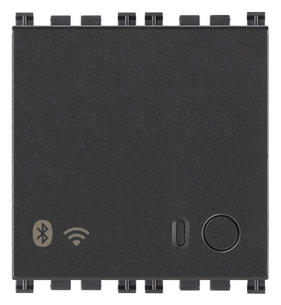 VIMAR IoT Gateway 2M gray device with Bluetooth and Wi-Fi connectivity for smart home integration.