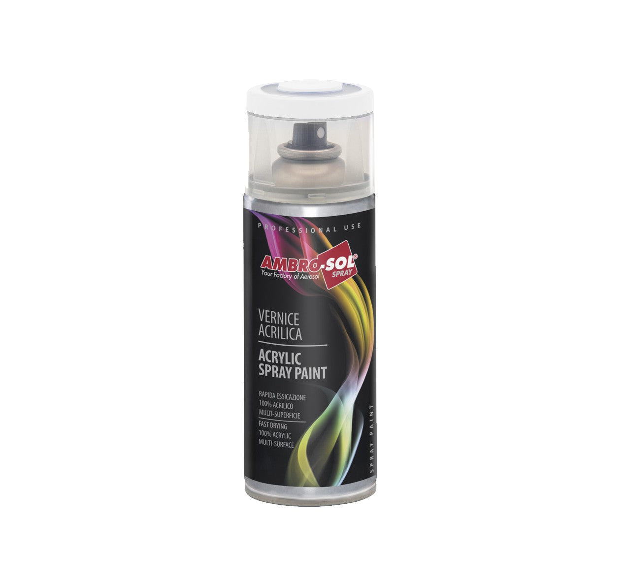 Ambro-Sol Vernice Acrilica Spray Paint - 400ml,快速干燥,适合多种表面,优雅的 ivory color.