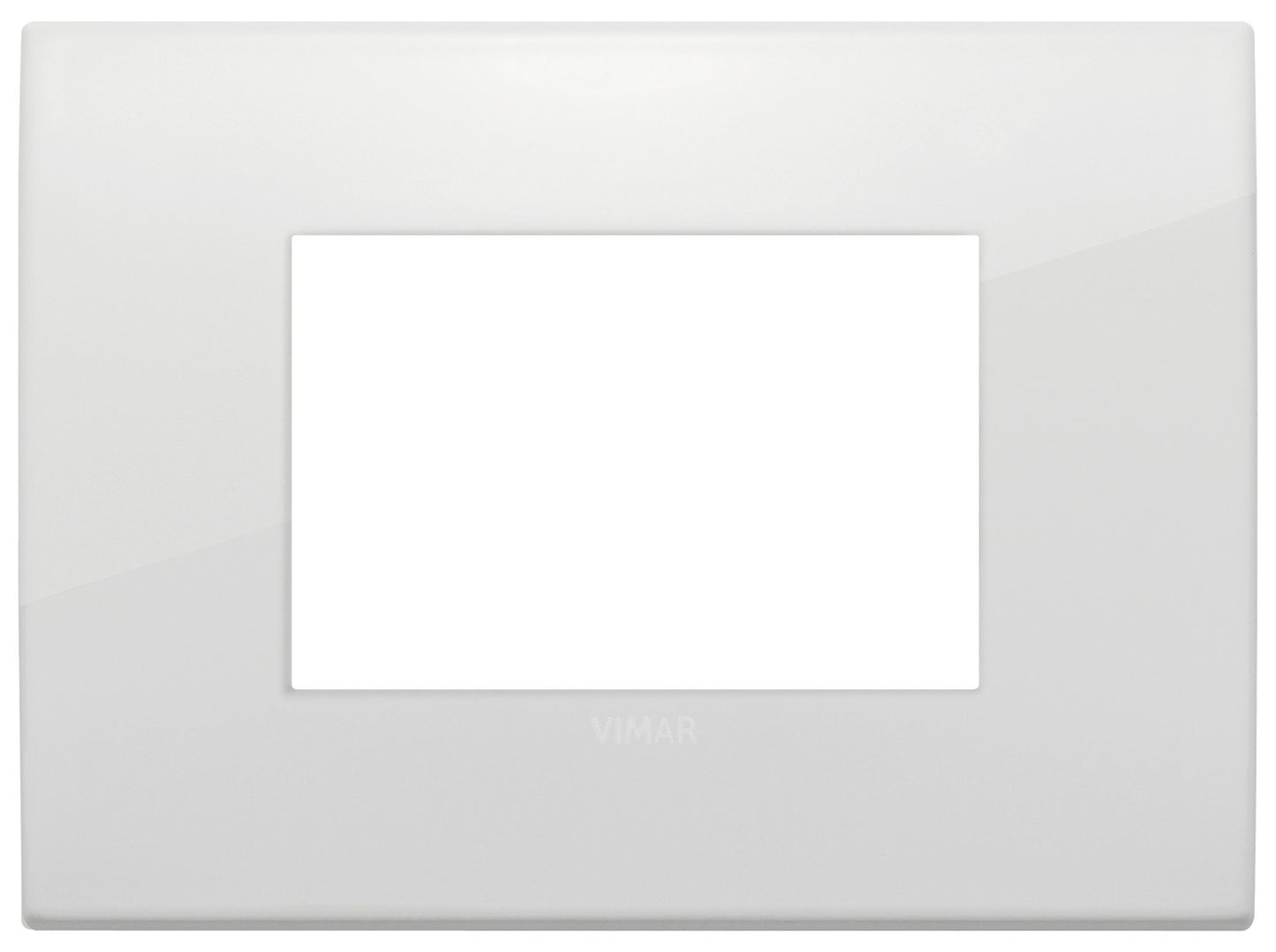 VIMAR Placca Classic 3M polar, metal frame for three modules, modern design, versatile use in home decor.