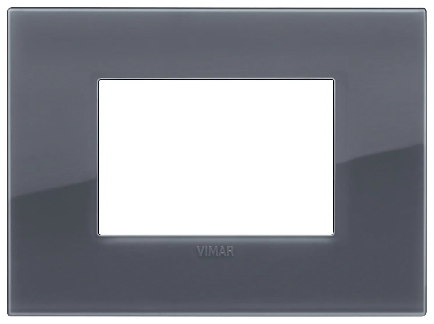 VIMAR Placca Classic 3M Reflex Grigio Fumè - 19653.61, Tecnopolimero Elegante e Resistente, 3 Moduli