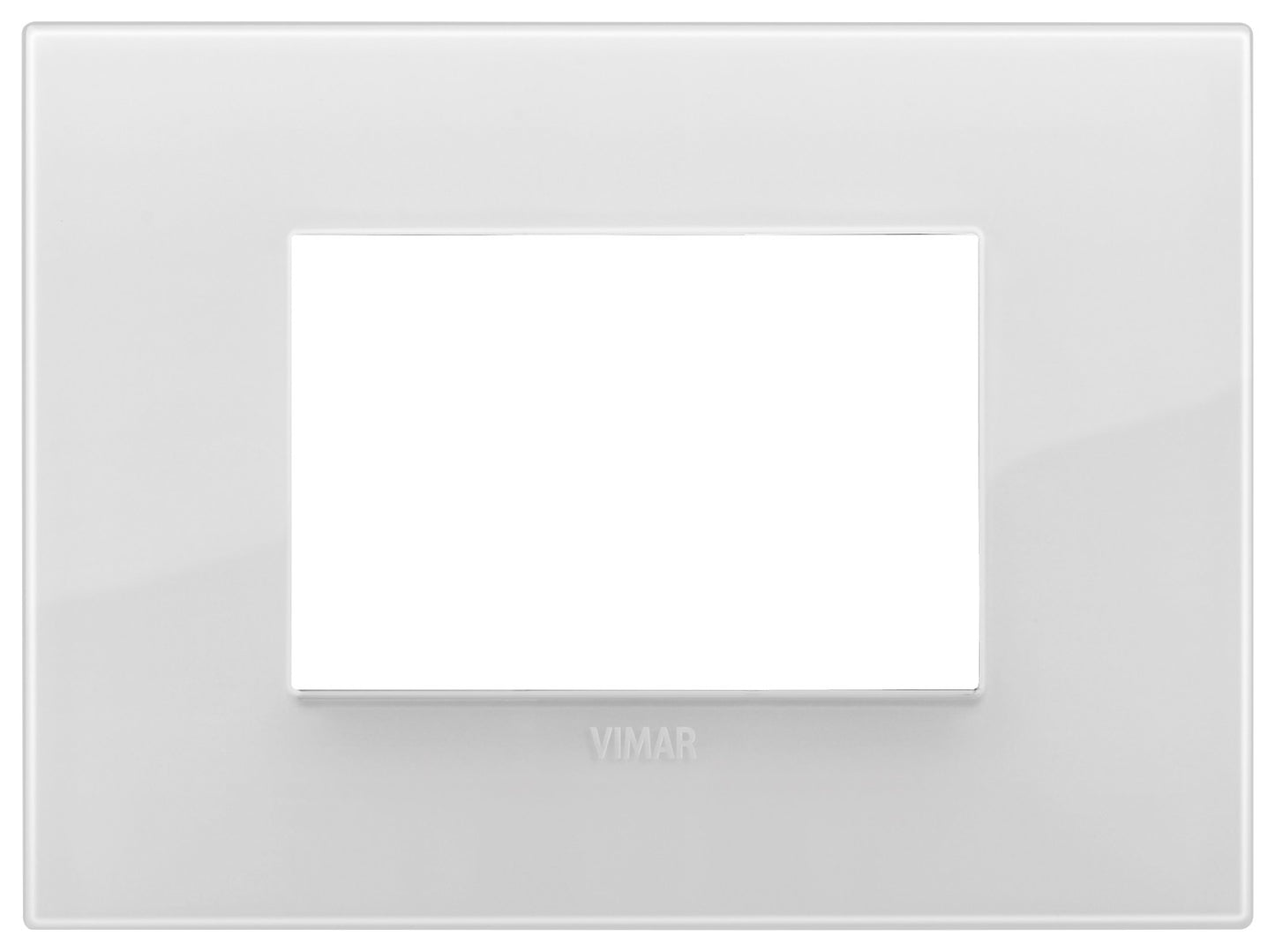 VIMAR Placca Classic 3M Reflex ghiaccio 19653.66, tecnopolimero, design elegante per interni.