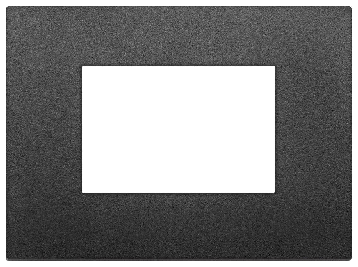 VIMAR Placca Classic 3M Nera - SKU 19653.71, In Tecnopolimero, Elegante e Resistente