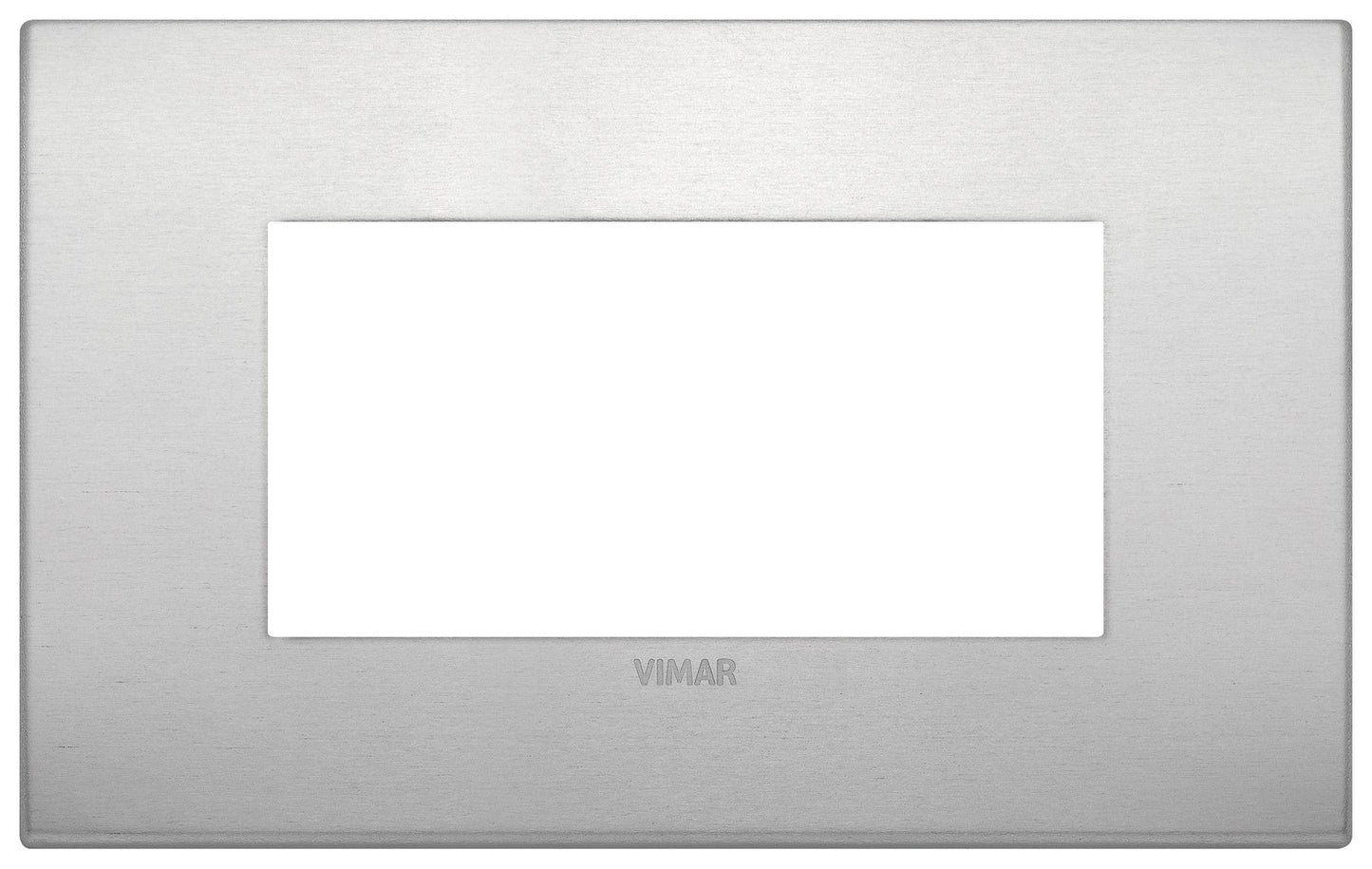 VIMAR Placca Classic 4M naturale, alluminio, design elegante, interruttore da parete moderno.