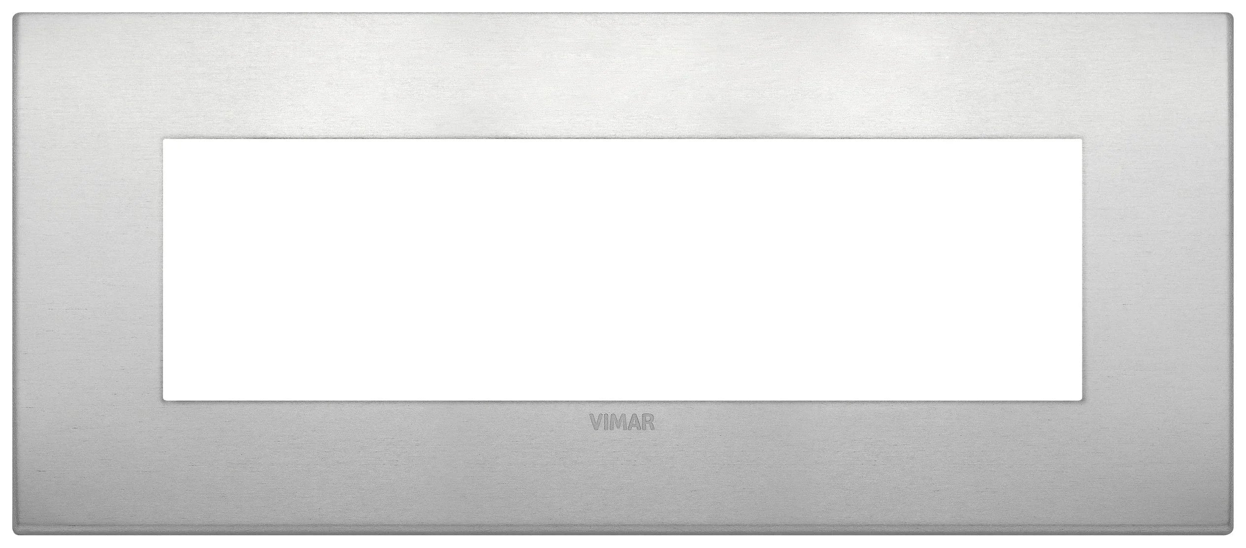 VIMAR Placca Classic 7M Naturale - 19657.15, Finitura In Alluminio, Installazione Facile, Design Raffinato