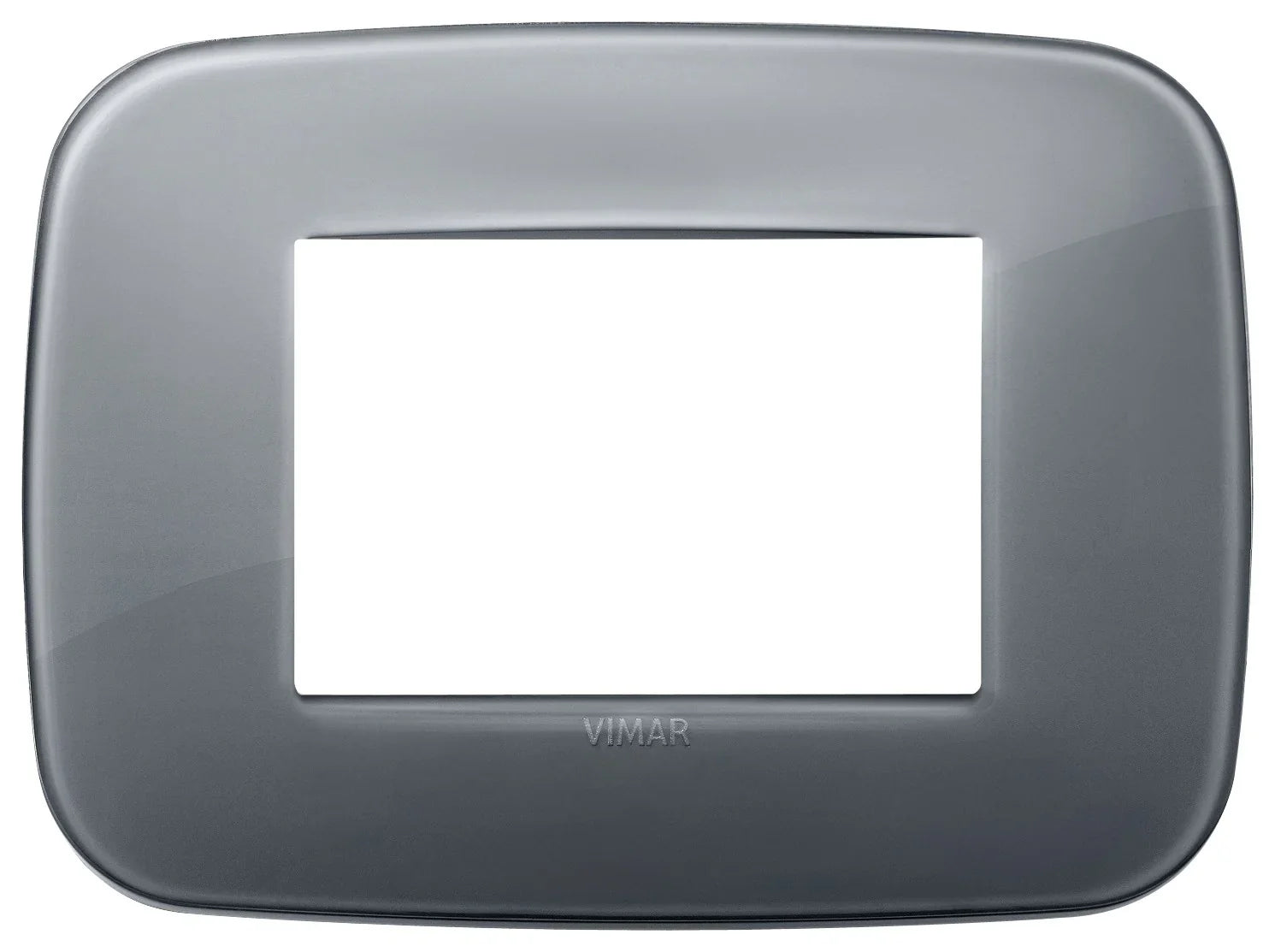 VIMAR Placca Round 3M Reflex Grigio Fumè - SKU 19683.61, Design Elegante e Versatile, Facile Installazione