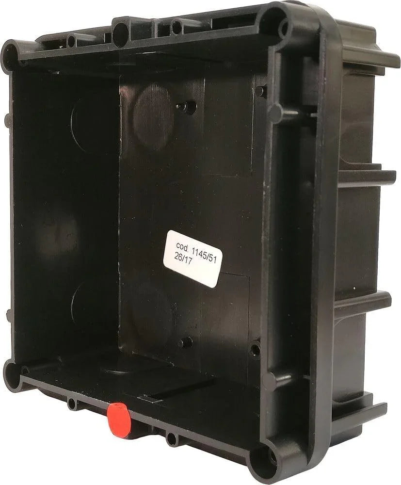 Scatola incasso 1 modulo per videcitofono Urmet 1145/51, dimensioni H114xL118xP45 mm.