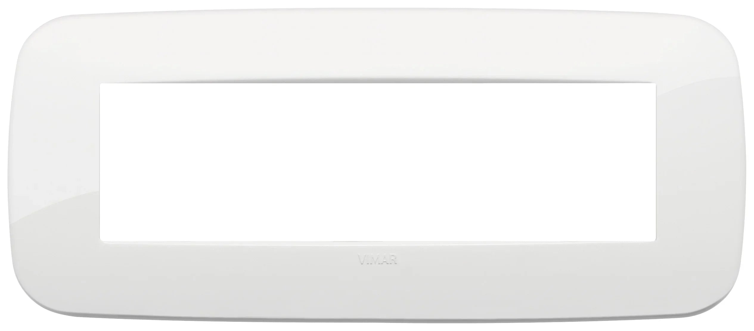VIMAR Placca Round 7M Bianco 19687.84 - Tecnopolimero Resistente, Design Elegante e Funzionale
