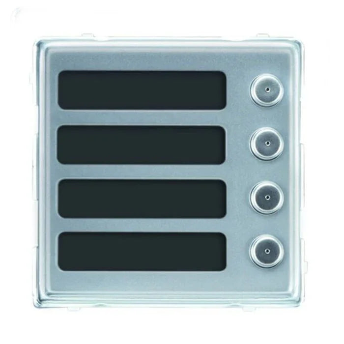 Modulo pulsantiera esterno incasso Sinthesi 4 pulsanti 1M Urmet 1148/14, finitura elegante e design funzionale.