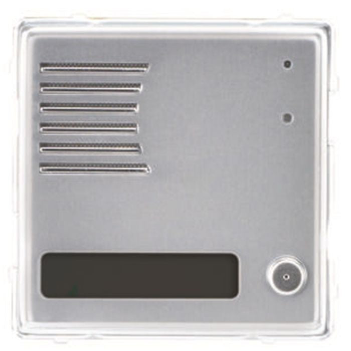 Modulo Sinthesi in alluminio con 1 tasto, predisposto per uso esterno, modello 1148/21.