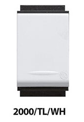 FEB ELETTRICA 2000/TL/WH unipolar white switch, compact design for electrical installations.