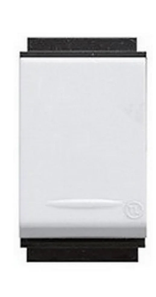 Interruttore Unipolare Bianco 10A 250V compatibile con Bticino Living Classic, dimensioni 3.65 x 2.45 x 3.5 cm.