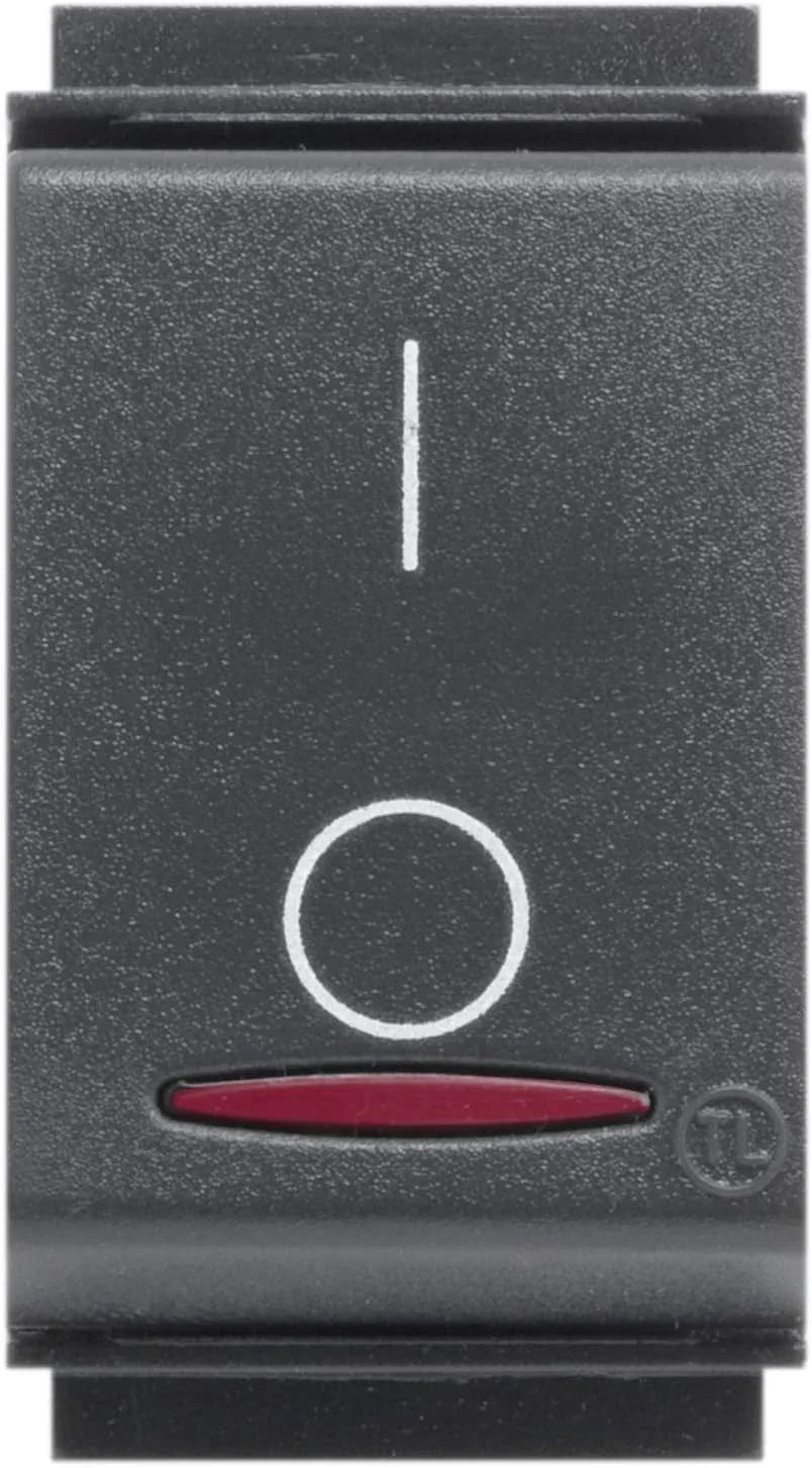 FEB 2015/TL bipolare interruttore luminoso nero 16A 250V compatibile con Living Classic e placche Life.