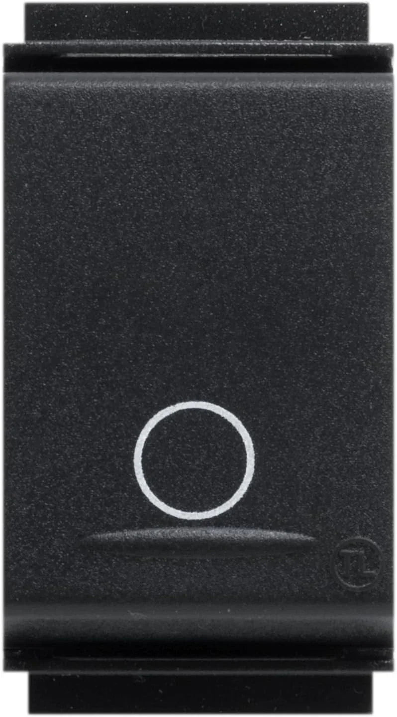 FEB 2021 TL Pulsante Generico Nero 10A 250V, compatibile con Living Classic e placche Life.
