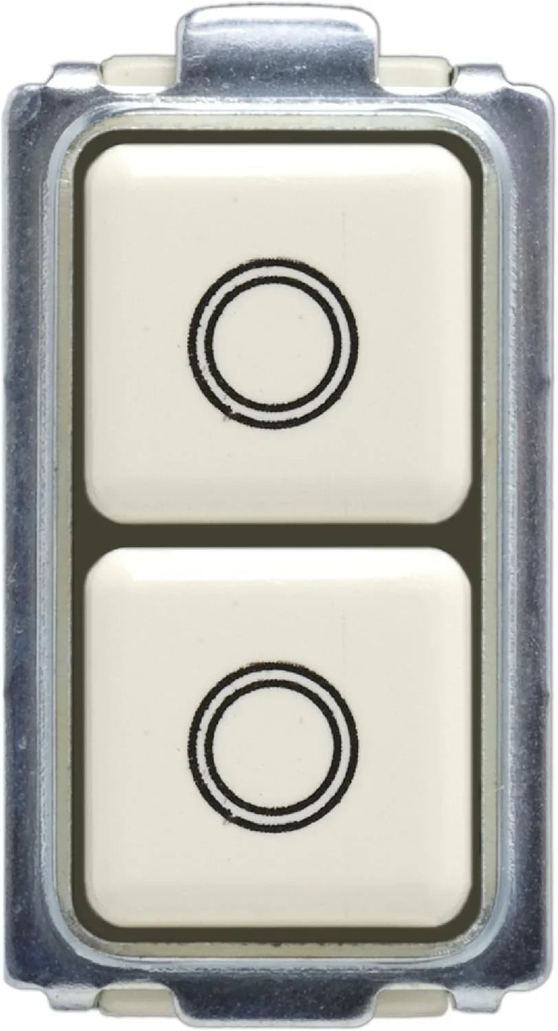 Doppio Pulsante Unipolare 10A 250V, compatibile con Magic Made in Italy, ideale per tapparelle.