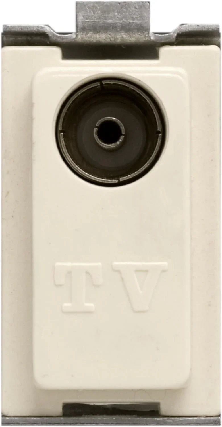 FEB 2051 TV terminal female socket in ivory, compatible with Magic Made in Italy.