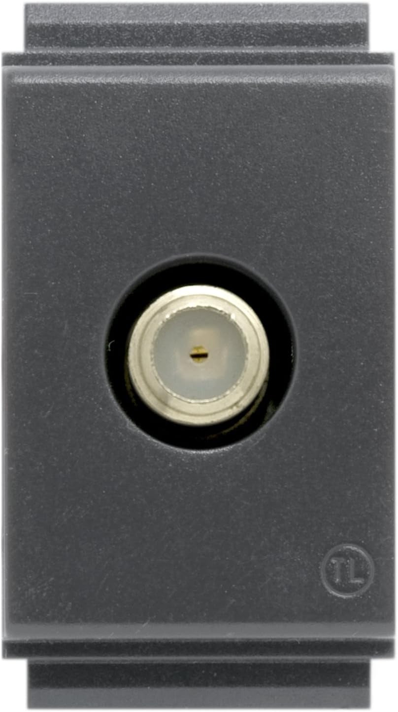FEB 2052TL/SAT female TV-SAT socket, black, compatible with Living Classic and Life plates.