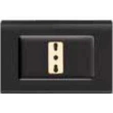 FEB ELETTRICA 2571/N Placca Tocco 1 Posto Nero - Elegante, Compatta e Facile da Installare