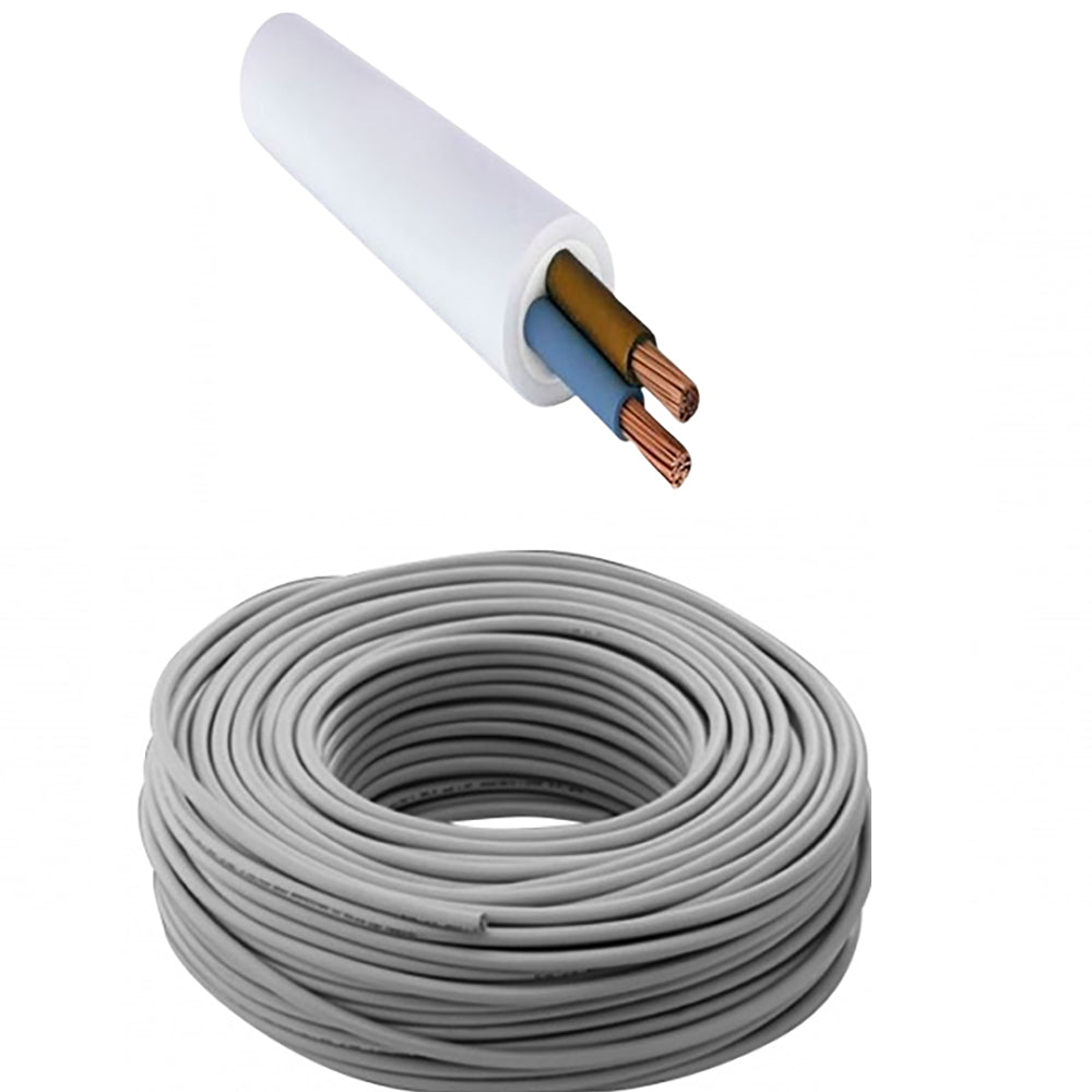 Cavo FG16OR16 2x4 mmq multipolare grigio per installazioni industriali e residenziali, adatto per ambienti bagnati.