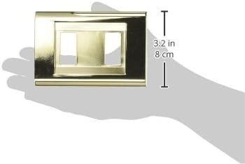 FEB 2582/OR Placca Click a 2 moduli oro, misurata in mano per riferimento dimensionale, compatibile con serie Laser.