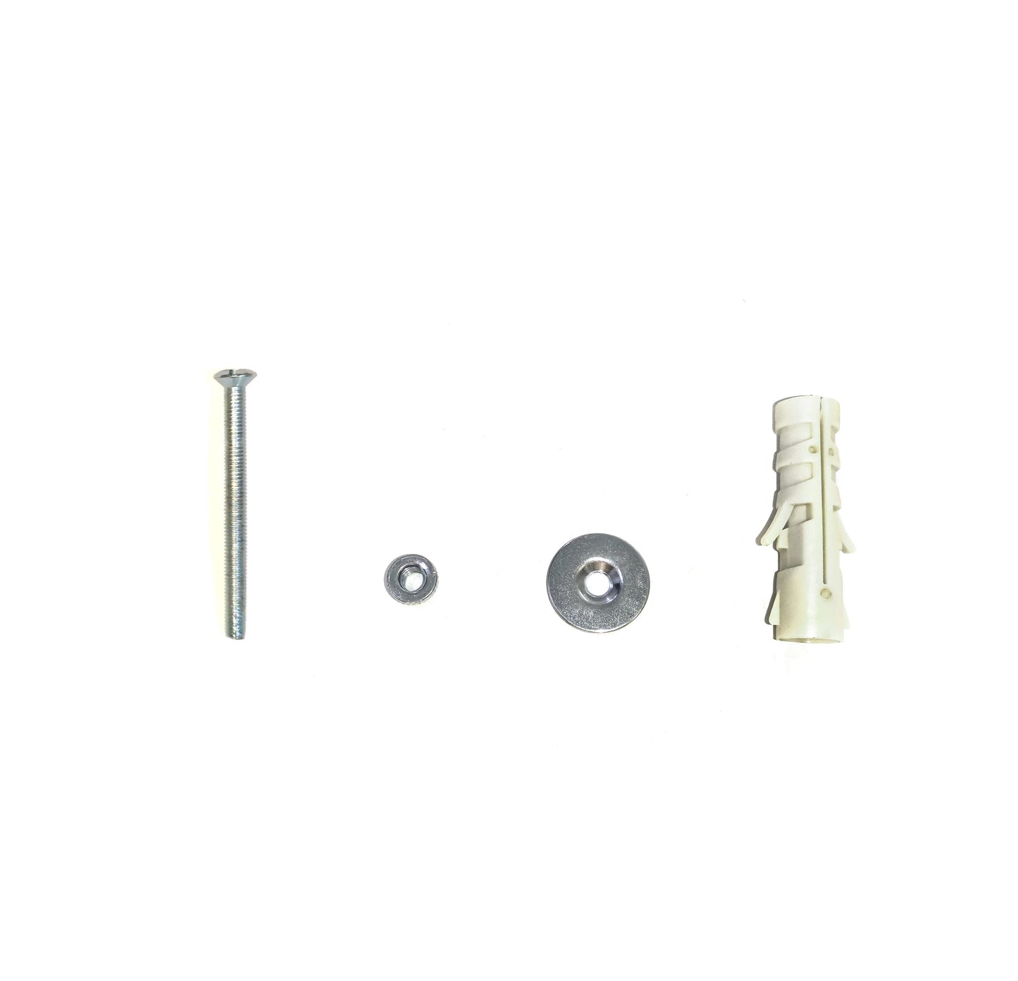 Nobex 7641 FUN-V M4 E9X40 Nylon expansion plug with screw and washers, suitable for various mounting applications.