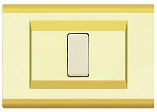 Placca Click 1F Oro FEB 2581/OR - interruttore in tecnopolimero con finitura oro, compatibile con la serie Laser.